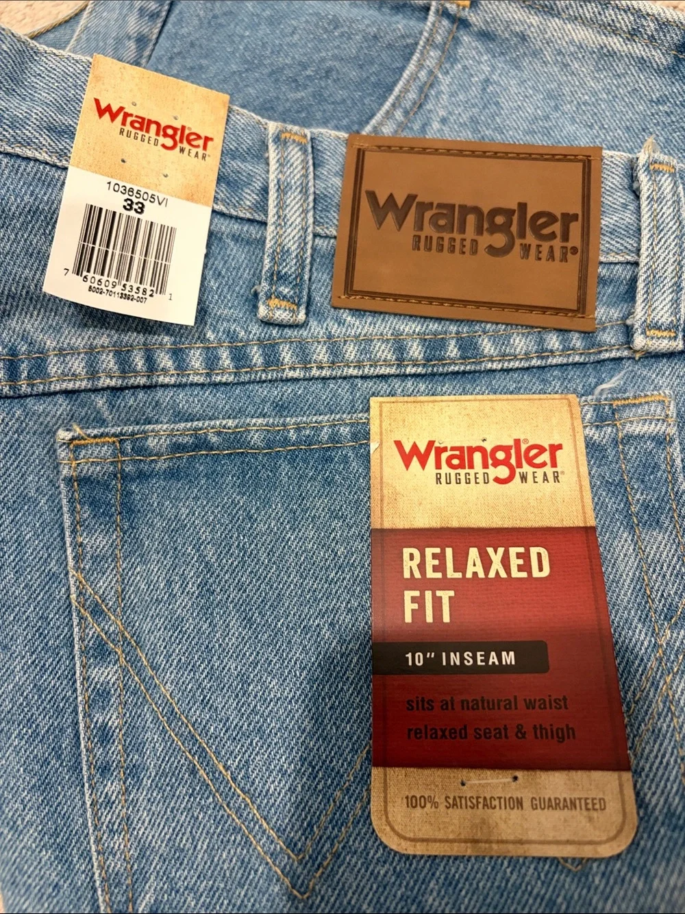Wrangler Light Blue Denim Jean Shorts